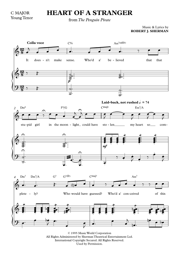 Heart Of A Stranger  (C Major)