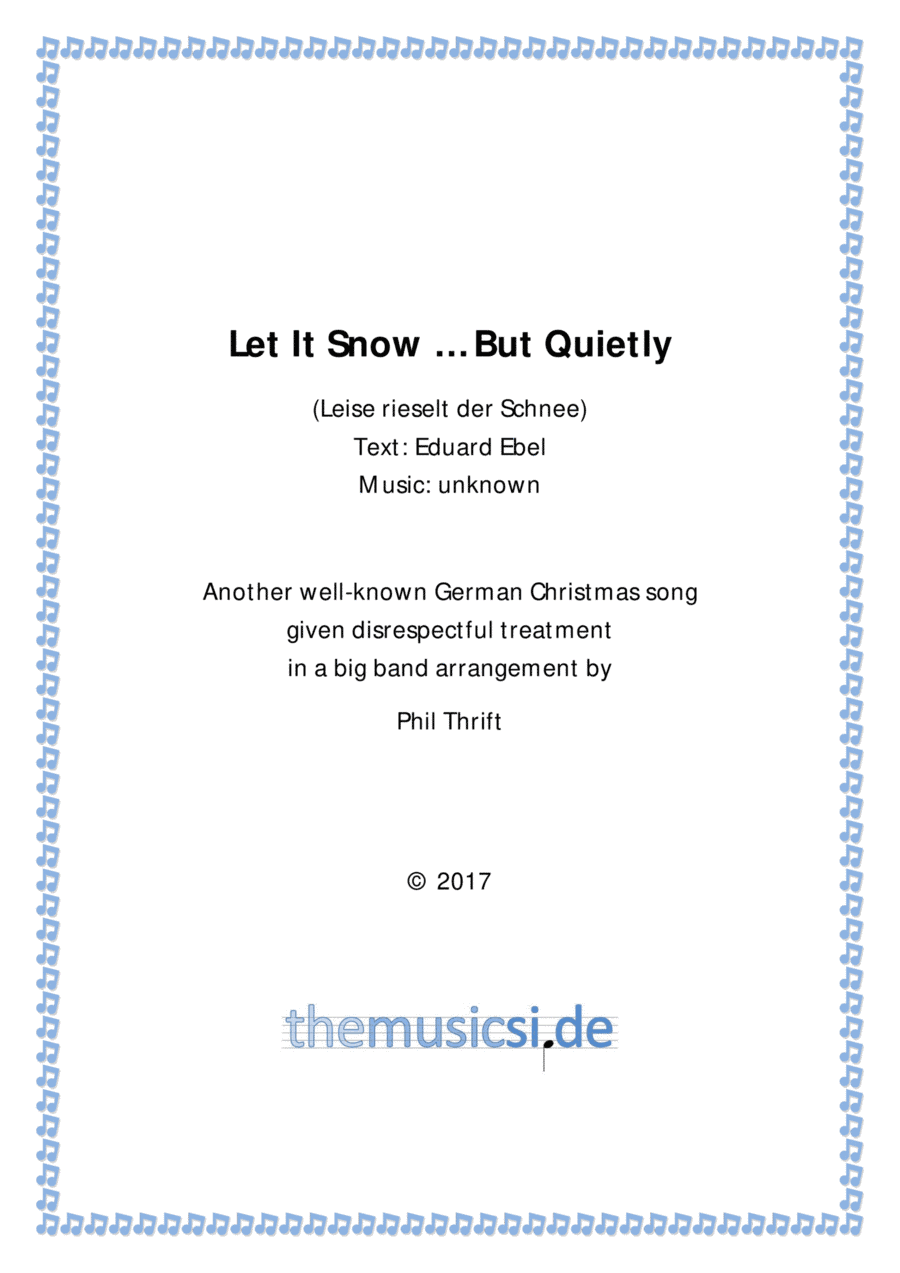 Let It Snow ... But Quietly for Big Band (arr. Phil Thrift)
