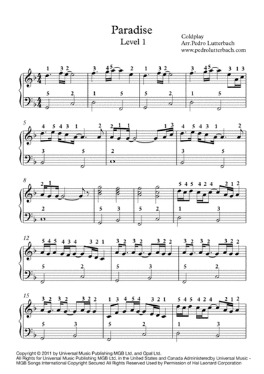 Paradise (arr. Pedro Lutterbach)