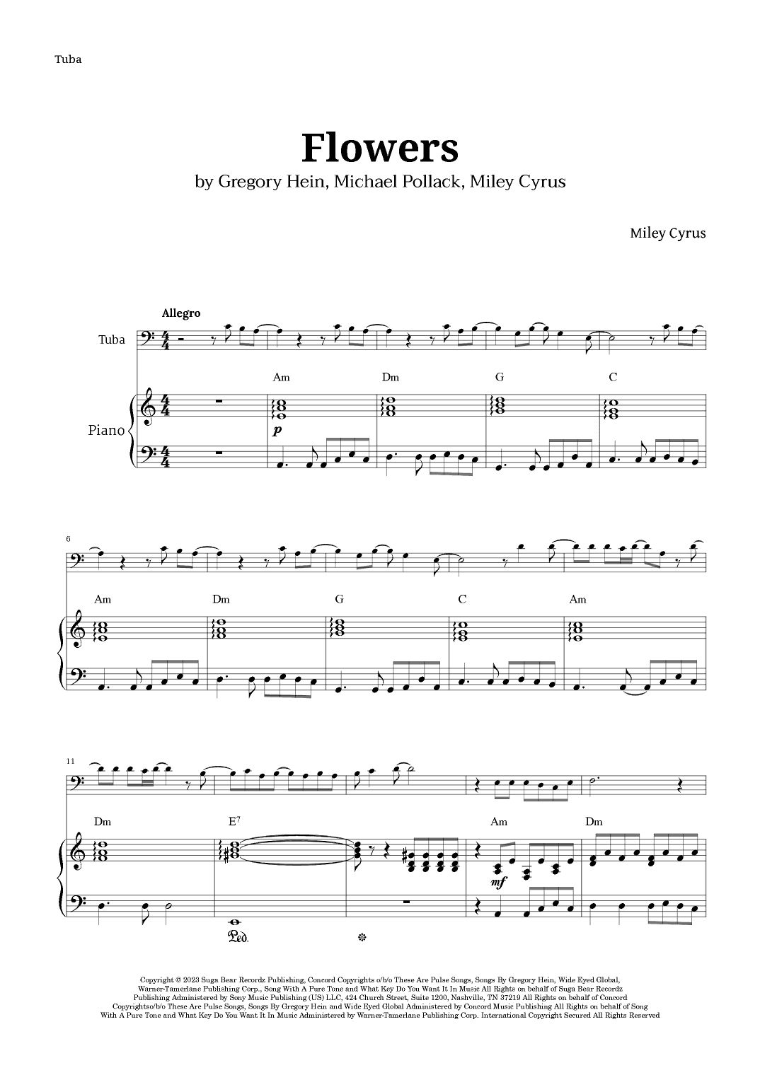 Flowers (arr. Langanho)