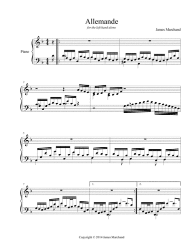 Allemande for the left hand alone