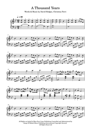 A Thousand Years (arr. Funtom)