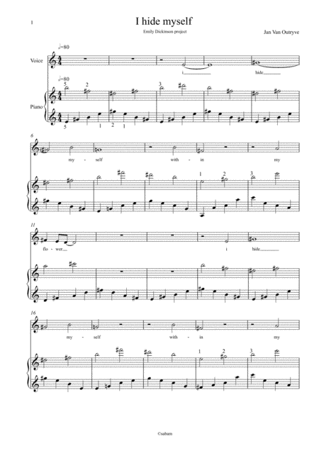 "I hide myself" Emily Dickinson