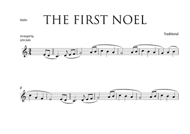 The First Noel (Violin Solo with Bowing) (arr. john Joao)