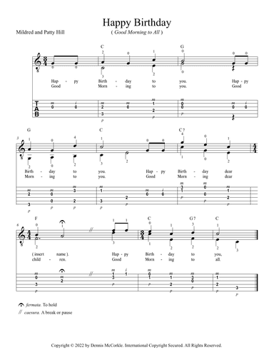 Happy Birthday (Good Morning to All) (arr. Dennis McCorkle)