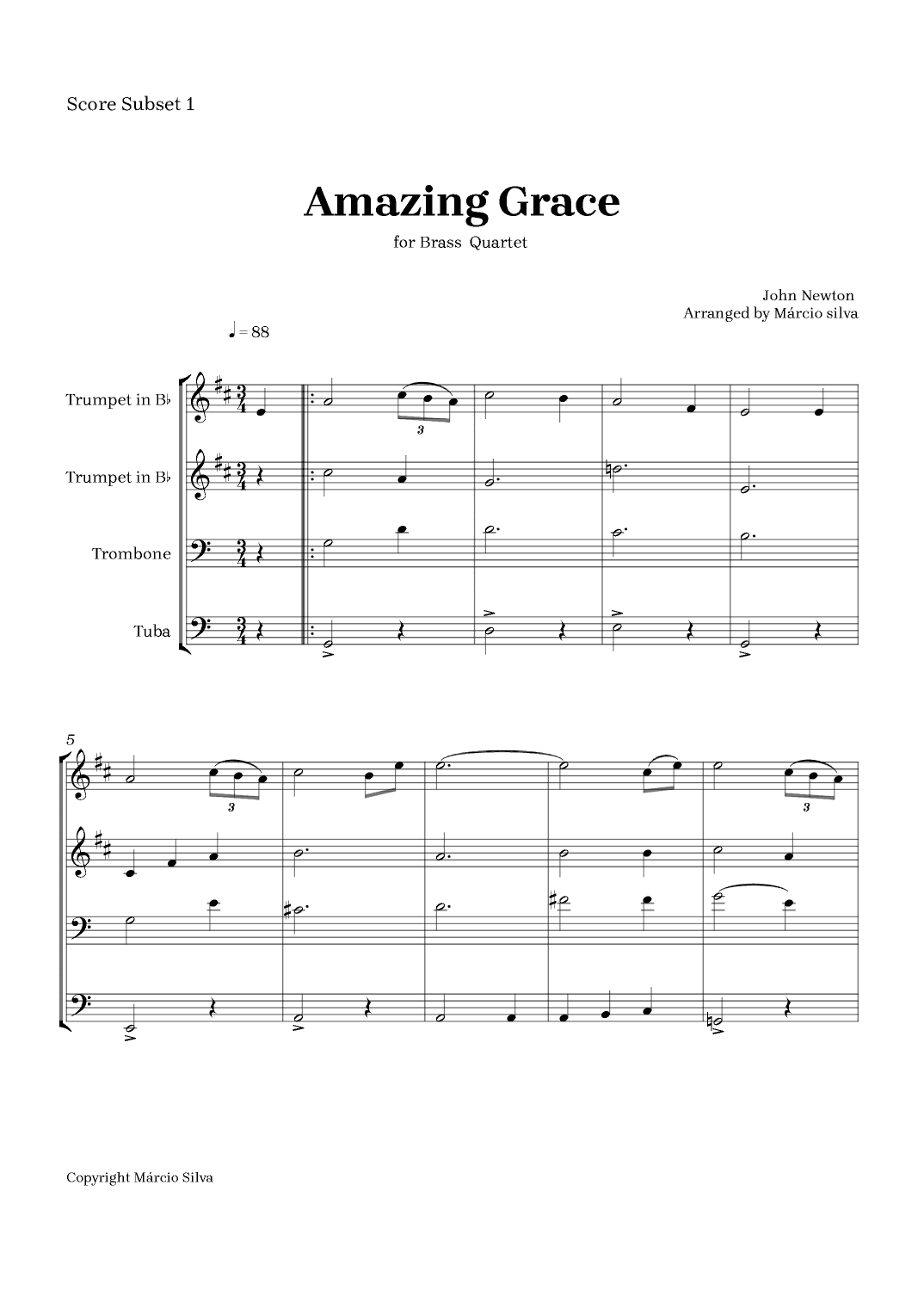 Amazing grace (arr. Márcio Silva)