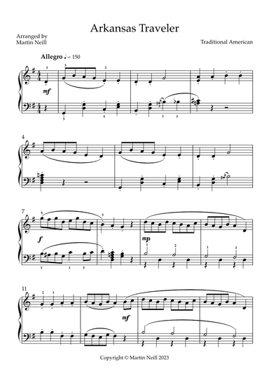 Arkansas Traveler (arr. Martin Neill)
