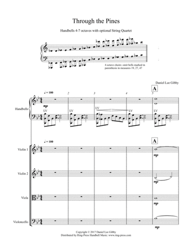 Through the Pines (4-7 Octave Handbells, Level 3 with optional string quartet)