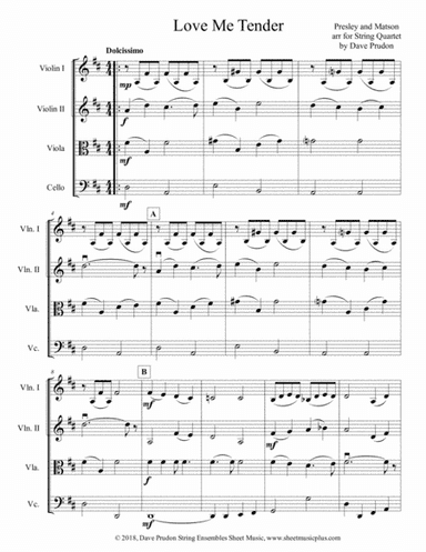 Love Me Tender (arr. Dave Prudon)