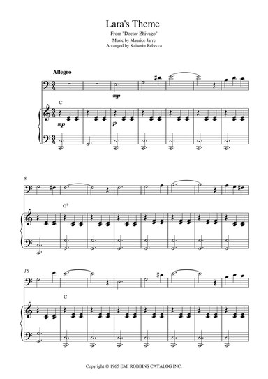 Lara's Theme From Doctor Zhivago (arr. Kaiserin Rebecca)