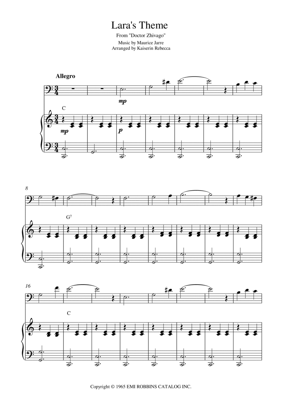 Lara's Theme From Doctor Zhivago (arr. Kaiserin Rebecca)