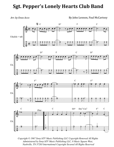 Sgt. Pepper's Lonely Hearts Club Band (arr. Enea Acco)