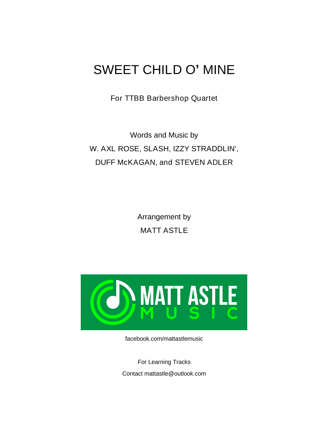 Sweet Child O' Mine (arr. Matt Astle)