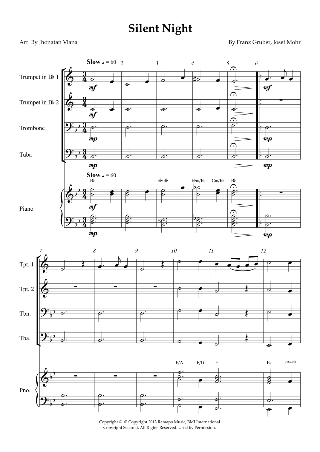 Silent Night (arr. Jhonatan Lucio Viana)
