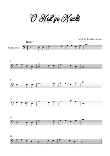O Heil’ge Nacht (for Cello) (arr. Cadenza Editions)