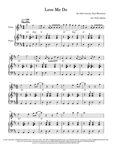 Love Me Do (arr. Tyler Adams)