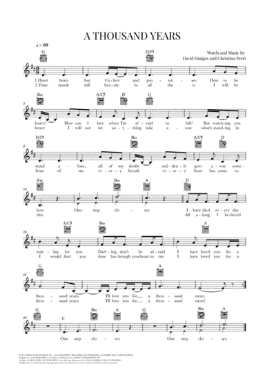 A Thousand Years (arr. Cadenza Editions)