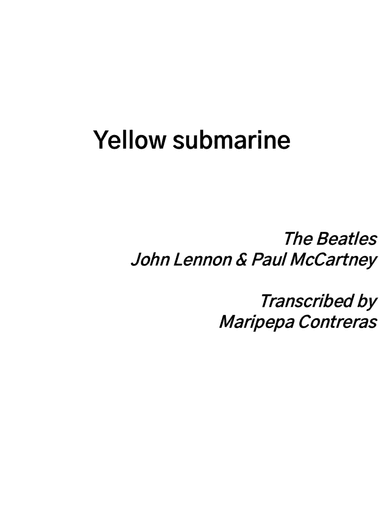 Yellow Submarine (arr. M. Contreras)