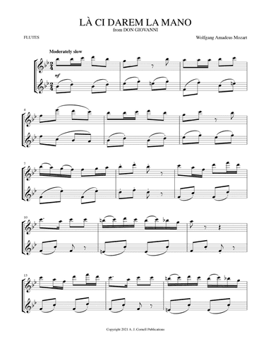 Là ci darem la mano (from Don Giovanni) (arr. Mark Phillips)