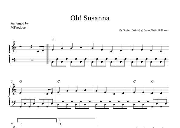 Oh Susanna (arr. MProducer)