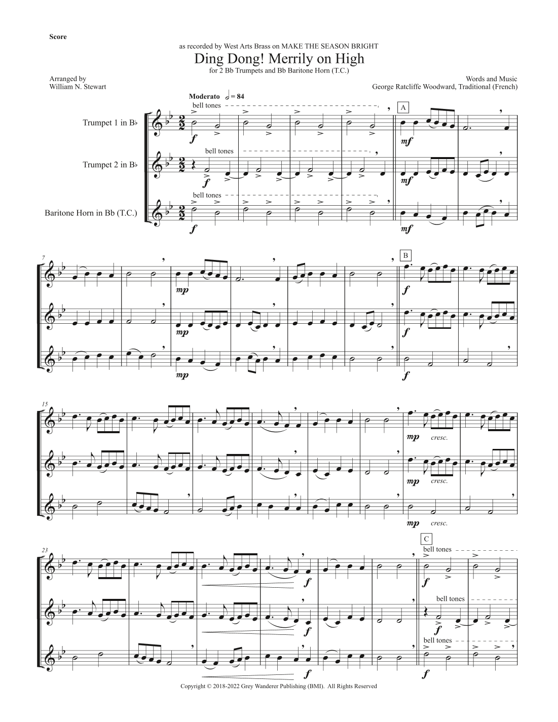 Ding Dong! Merrily on High (arr. Will Stewart)