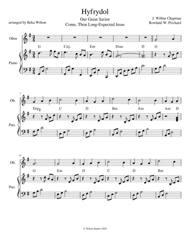 Our Great Savior--oboe solo (arr. Beka Wilson)