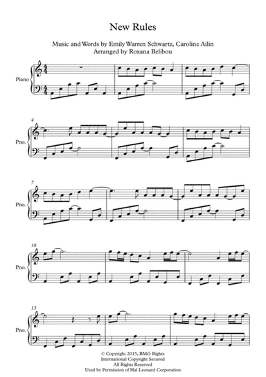 New Rules (arr. Roxana Belibou)