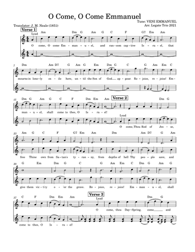 O Come, O Come, Emmanuel (arr. Legato Trio)