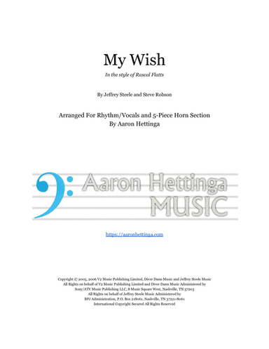 My Wish (arr. Aaron Hettinga)