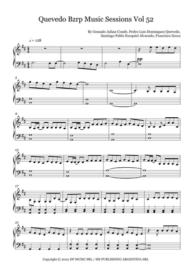 Quevedo Bzrp Music Sessions Vol 52 (arr. Fernanda Moura)