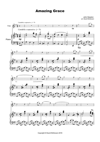 Amazing Grace, Concert Solo for Flute and Piano (arr. David McKeown)