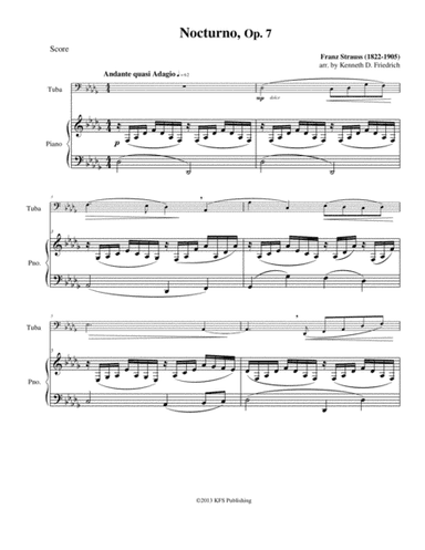 Nocturno, Op. 7 (arr. Kenneth D. Friedrich)