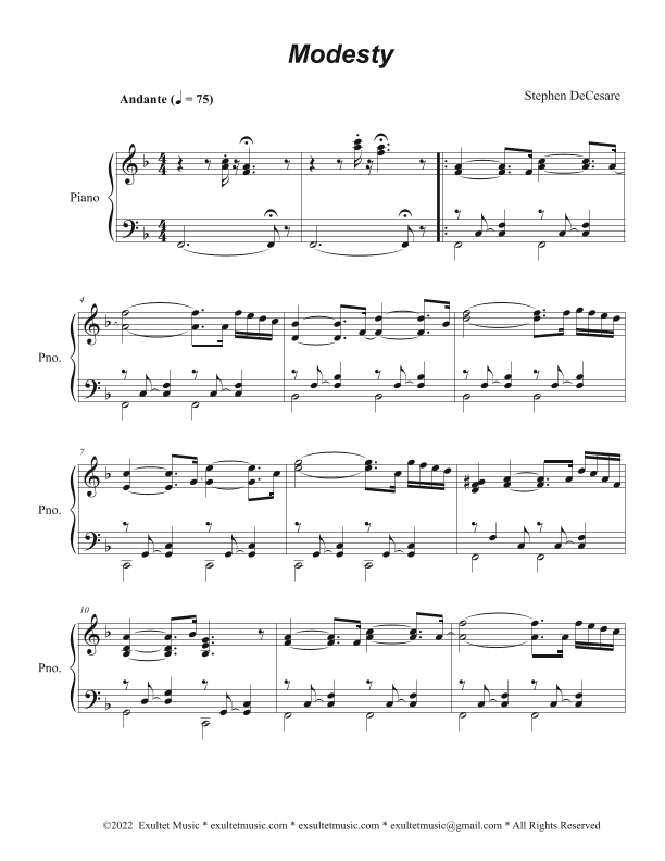 Modesty (Piano solo)