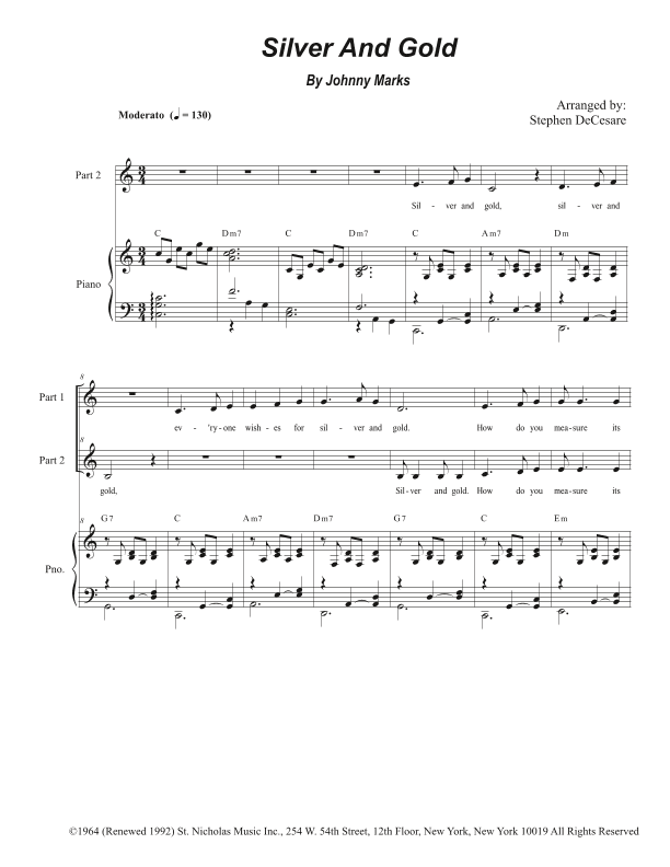 Silver And Gold (arr. Stephen DeCesare)