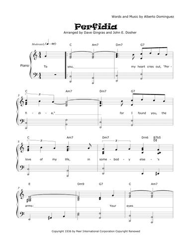 Perfidia (arr. David Lee Gingras and John E. Dosher)