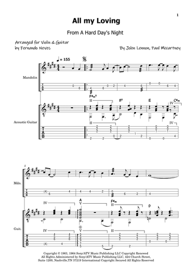 All My Loving (arr. FERNANDO LUIZ NEVES)