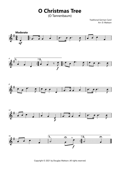 O Christmas Tree (arr. Douglas Wattson)