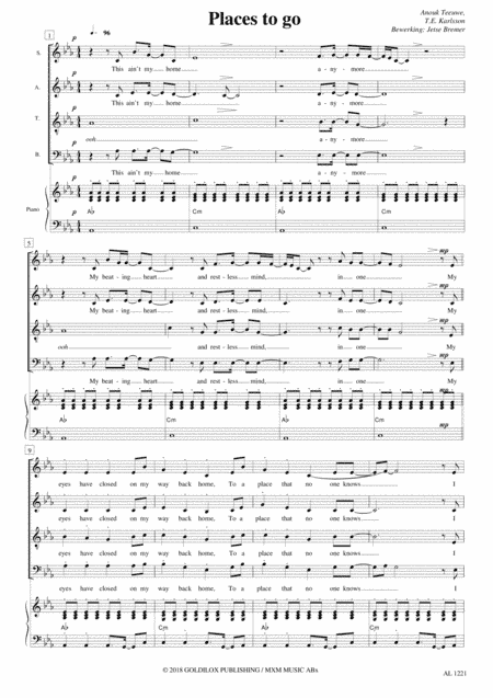 Places To Go (arr. Jetse Bremer)