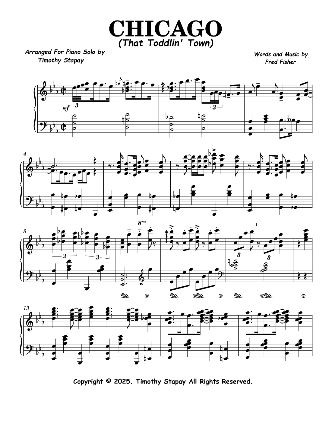 Chicago (That Toddlin' Town) (arr. Timothy Stapay)