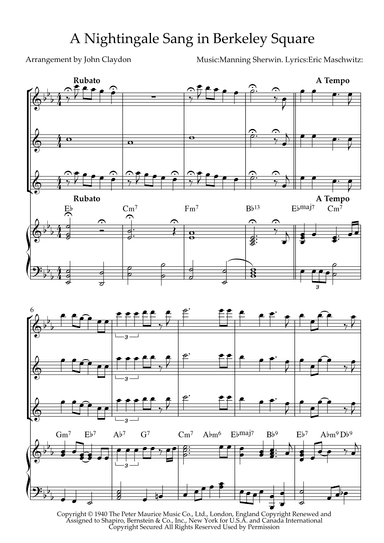 A Nightingale Sang In Berkeley Square (arr. John Claydon)
