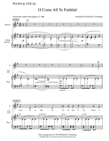 O Come All Ye Faithful (Piano & Vocal) (arr. Ric Flauding)