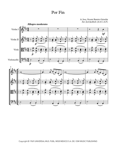 Por Fin (arr. Joel Jacklich (A.S.C.A.P.))