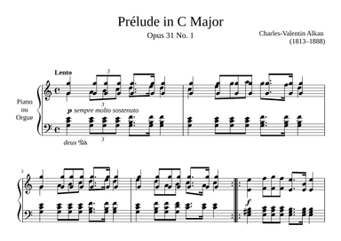 Prelude Opus 31 No. 1 in C Major (arr. Zachary Corbett)