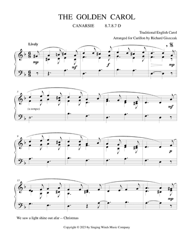 The Golden Carol  (CANARSIE) (arr. Richard Giszczak)