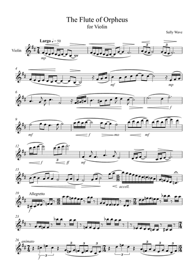 The Flute of Orpheus (for solo violin) op.24