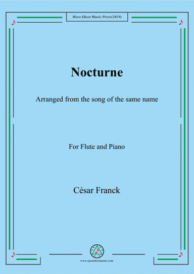 Franck-Nocturne,for Flute and Piano (arr. MSM)