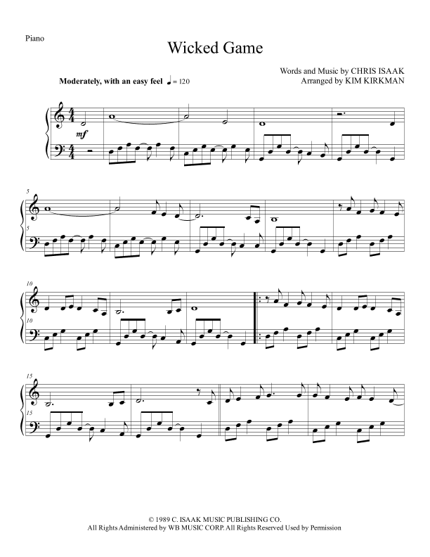 Wicked Game (arr. Kim Kirkman)