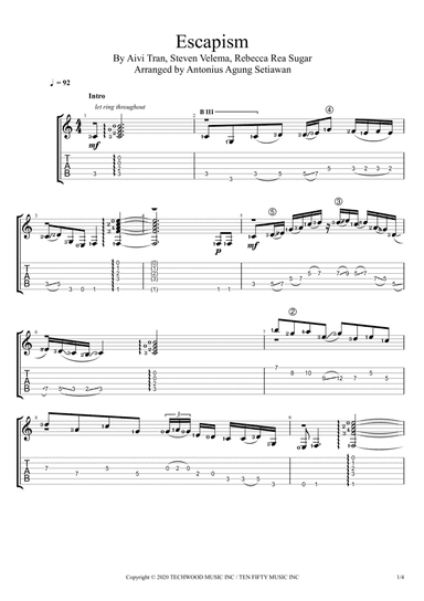 Escapism (arr. Antonius Agung Setiawan)