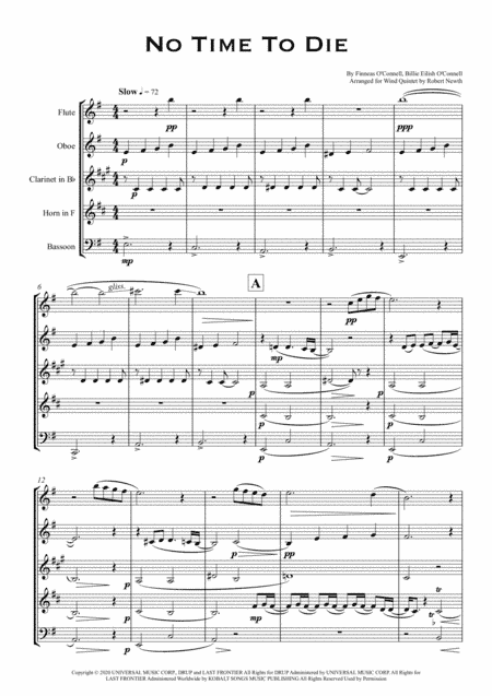 No Time To Die (arr. Robert Newth)