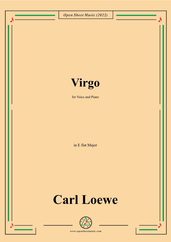 Loewe-Virgo,in E flat Major,for Voice and Piano (arr. OSM Press)